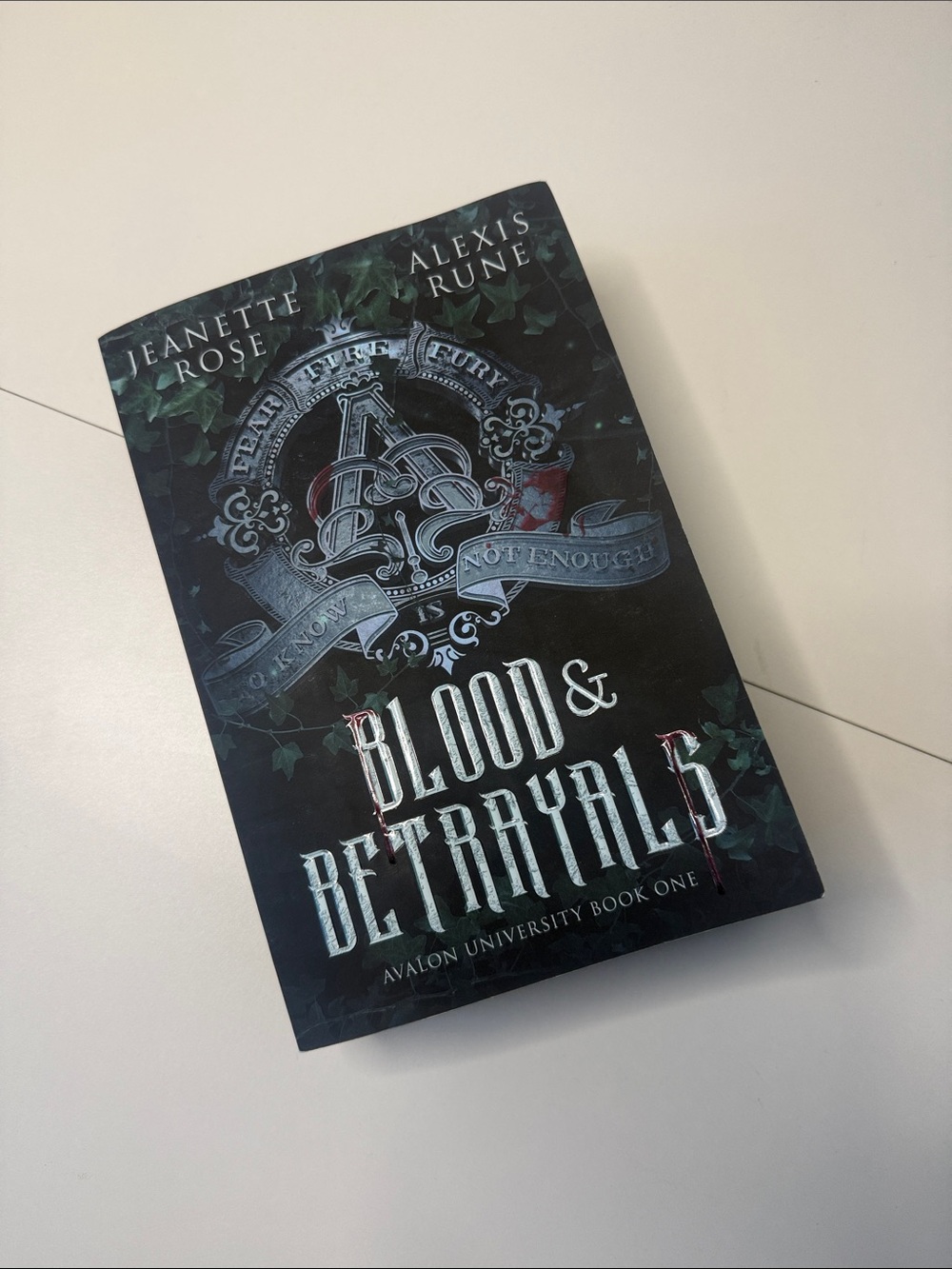 Blood & Betrayals Paperback — Dark Teal Black Cover